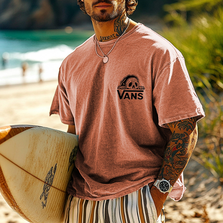 

Vans Casual Vacation Distressed Loose T-shirt