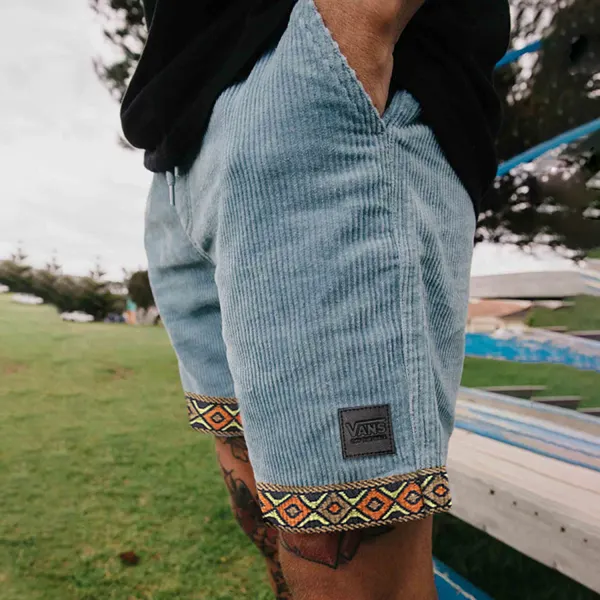 Vintage Casual Shorts Corduroy Surf Shorts Beach Shorts - Spiretime.com 
