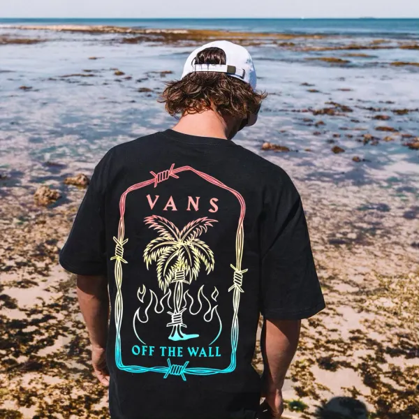 Beach Vacation Lettering Oversized T-shirt - Ootdyouth.com 