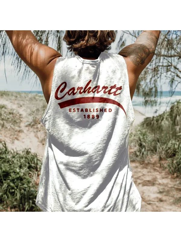 Vintage Brand Print Vest - Anrider.com 