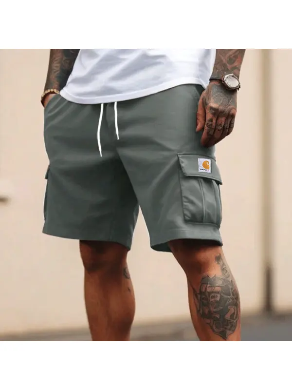 Men's Cargo Shorts With Adjustable Drawstring And Large Utility Pockets - Ootdmw.com 
