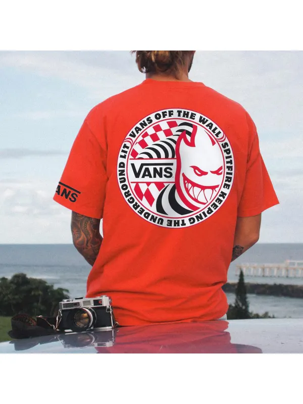 Vintage Print Oversized T-shirt - Anrider.com 