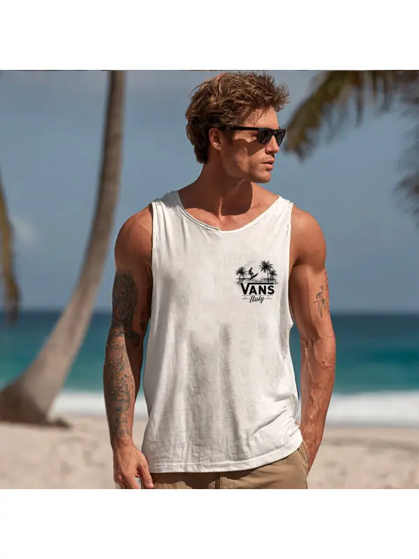 Men's Casual Beach Comfortable Breathable Surf Tank Top - Anrider.com 