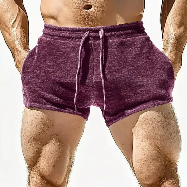 Men's Comfortable Terry Cloth Shorts For Home Leisure And Fitness Shorts - Ootdyouth.com 