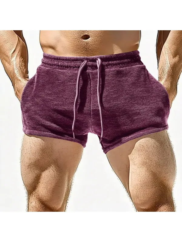 Men's Comfortable Terry Cloth Shorts For Home Leisure And Fitness Shorts - Anrider.com 