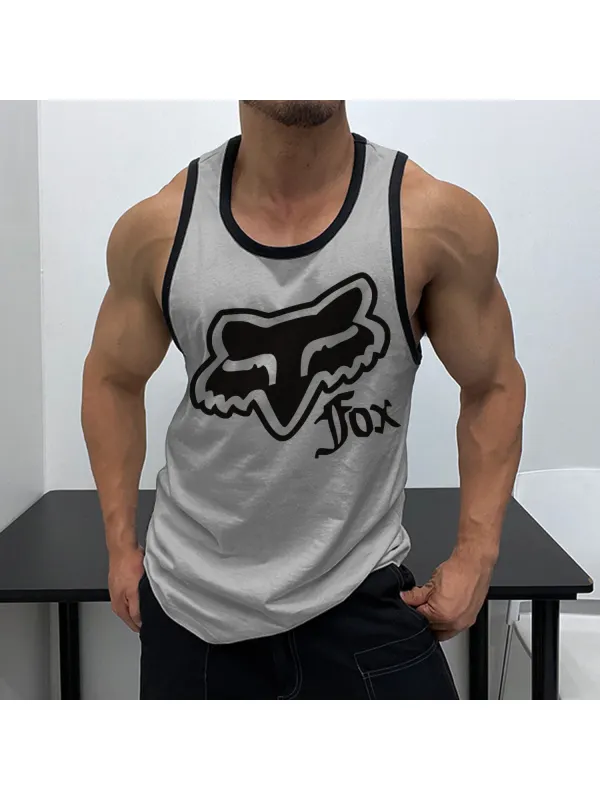 Racing Print Casual Contrast Sports Vest - Anrider.com 