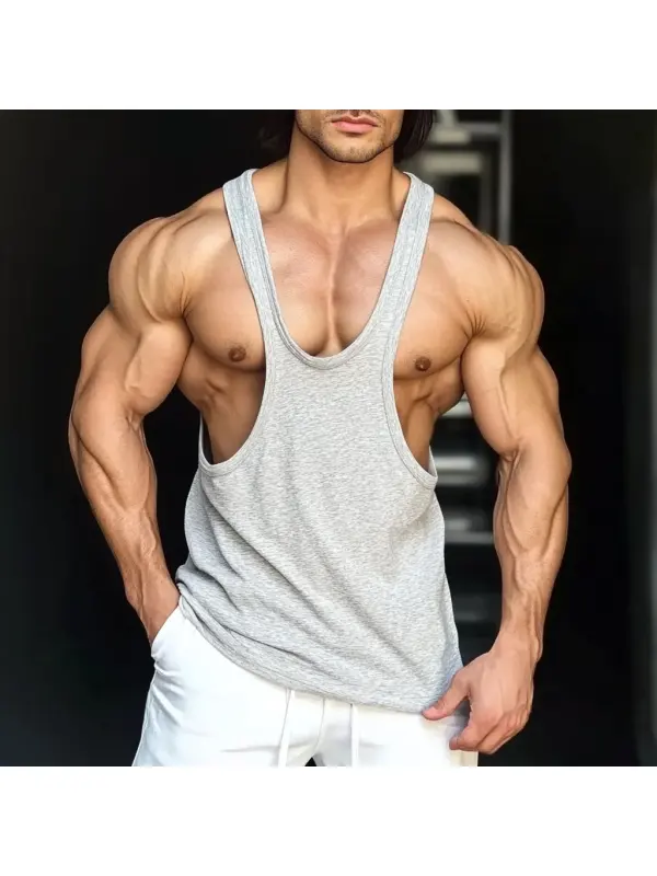 Casual And Comfortable Men's Vest Sexy Low Collar Vest Basic Style Home Fitness Comfortable Vest - Ootdmw.com 