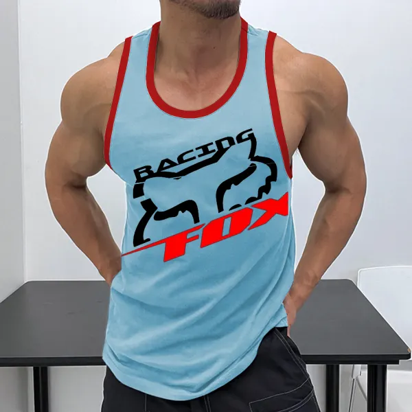 Casual Racing Contrast Vest - Ootdyouth.com 