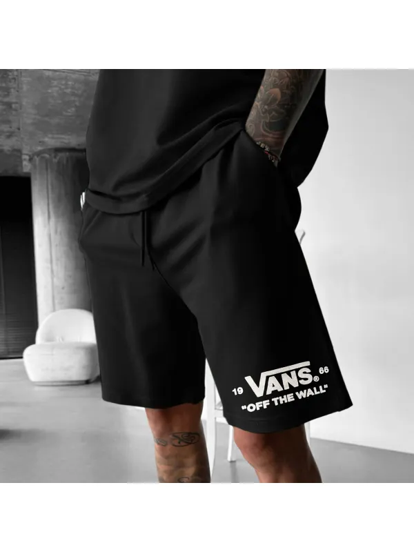 Neutral Street Casual Fashion Comfortable Loose Printed Shorts Printed Sweatpants Shorts - Ootdmw.com 