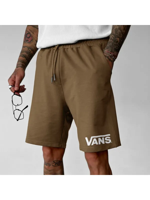 Neutral Street Casual Fashion Comfortable Loose Printed Shorts Printed Sweatpants Shorts - Ootdmw.com 