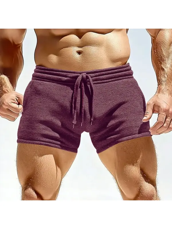 Men's Sexy Lace-up Shorts For Home Leisure And Comfort Fitness Shorts - Anrider.com 