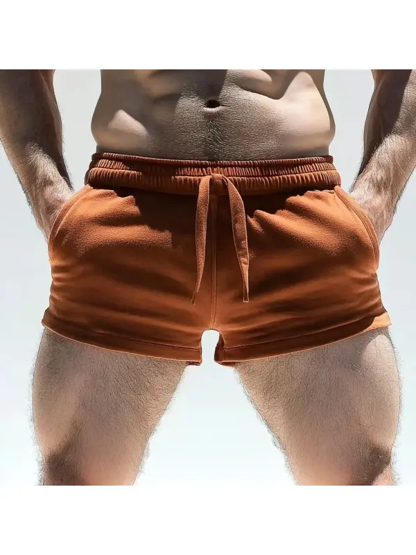 Men's Comfortable Terry Cloth Shorts For Home Leisure And Fitness Shorts - Ootdmw.com 