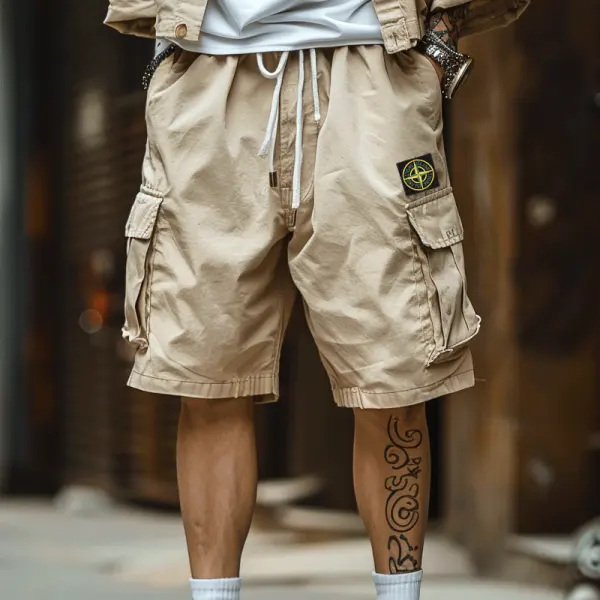 Cargo Shorts With Multi-Pockets And Adjustable Waistband For Men - Ootdyouth.com 