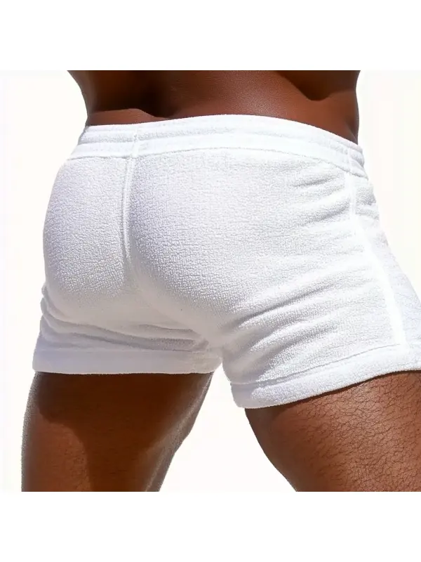 Men's Comfortable Terry Cloth Shorts For Home Leisure And Fitness Shorts - Anrider.com 