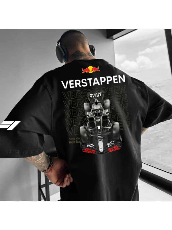 Unisex Racing Style 2025 New Black Loose T-shirt - Aptkoi.com 