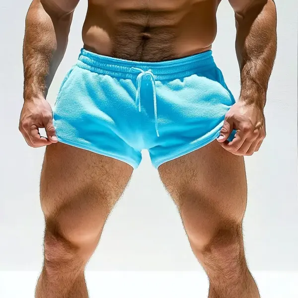 Men's Comfortable Terry Cloth Shorts For Home Leisure And Fitness Shorts - Spiretime.com 