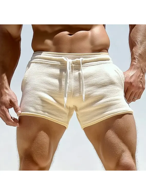 Men's Comfortable Terry Cloth Shorts For Home Leisure And Fitness Shorts - Ootdmw.com 