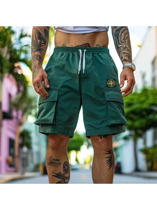 Men's Cargo Shorts With Adjustable Drawstring And Multi-Pockets For Summer Outdoors - Ootdmw.com 