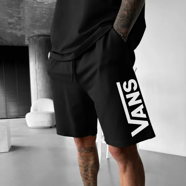 Neutral Street Casual Fashion Comfortable Loose Printed Shorts Printed Sweatpants Shorts - Ootdyouth.com 