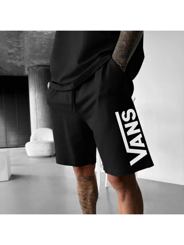 Neutral Street Casual Fashion Comfortable Loose Printed Shorts Printed Sweatpants Shorts - Ootdmw.com 