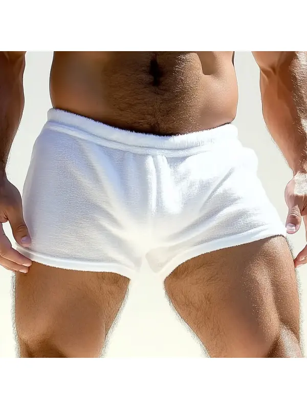Men's Comfortable Terry Cloth Shorts For Home Leisure And Fitness Shorts - Ootdmw.com 