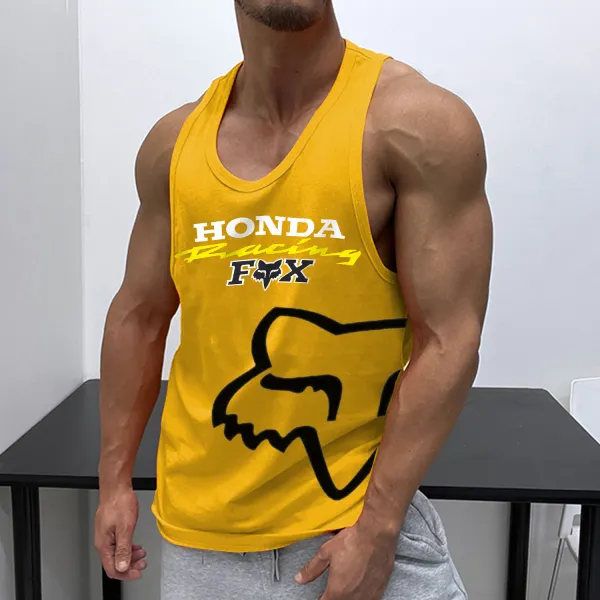 Fashionable Sports Racing Contrast Vest - Ootdyouth.com 