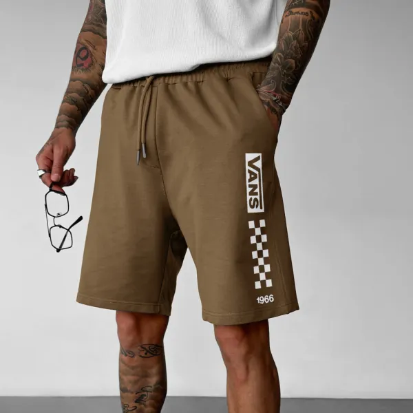 Neutral Street Casual Fashion Comfortable Loose Printed Shorts Printed Sweatpants Shorts - Ootdyouth.com 