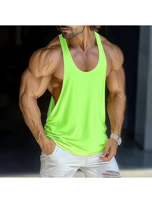 Casual And Comfortable Men's Vest Sexy Low Collar Vest Basic Style Home Fitness Comfortable Vest - Ootdmw.com 