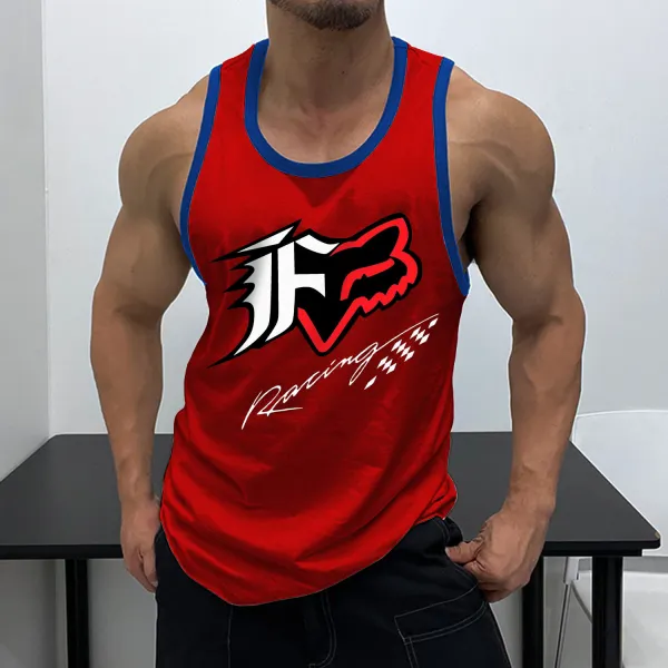 Men's Racing Contrast Vest - Ootdyouth.com 