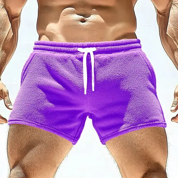 Men's Comfortable Terry Cloth Shorts For Home Leisure And Fitness Shorts - Ootdyouth.com 