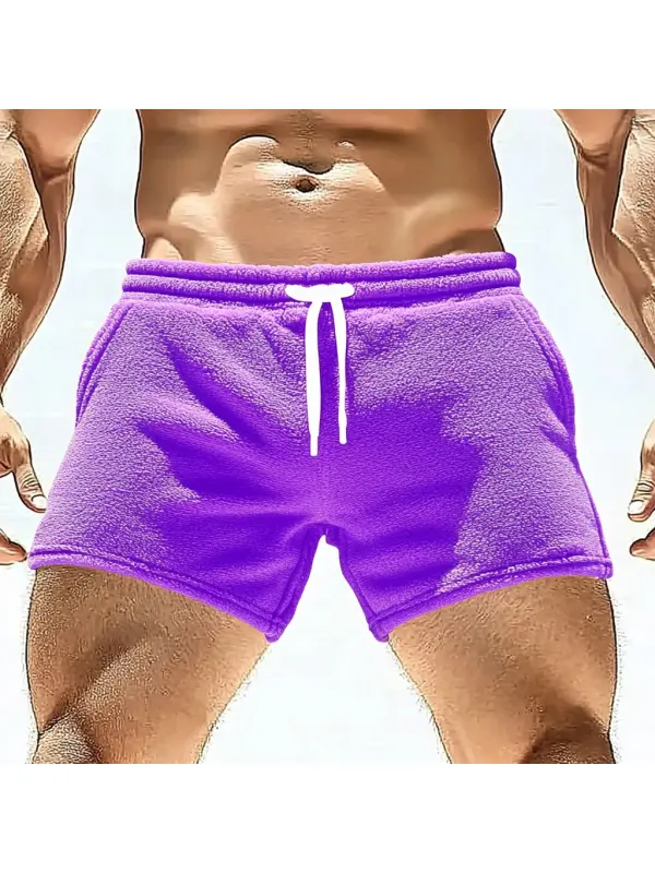 Men's Comfortable Terry Cloth Shorts For Home Leisure And Fitness Shorts - Ootdmw.com 