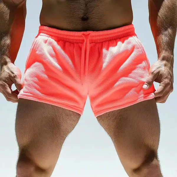 Men's Comfortable Terry Cloth Shorts For Home Leisure And Fitness Shorts - Ootdyouth.com 