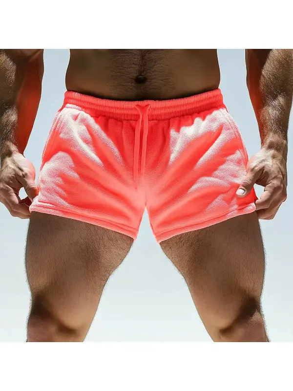 Men's Comfortable Terry Cloth Shorts For Home Leisure And Fitness Shorts - Anrider.com 