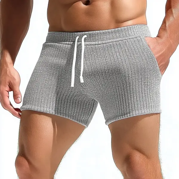 Men's Sexy Lace-up Shorts For Home Leisure And Comfort Fitness Shorts - Ootdyouth.com 