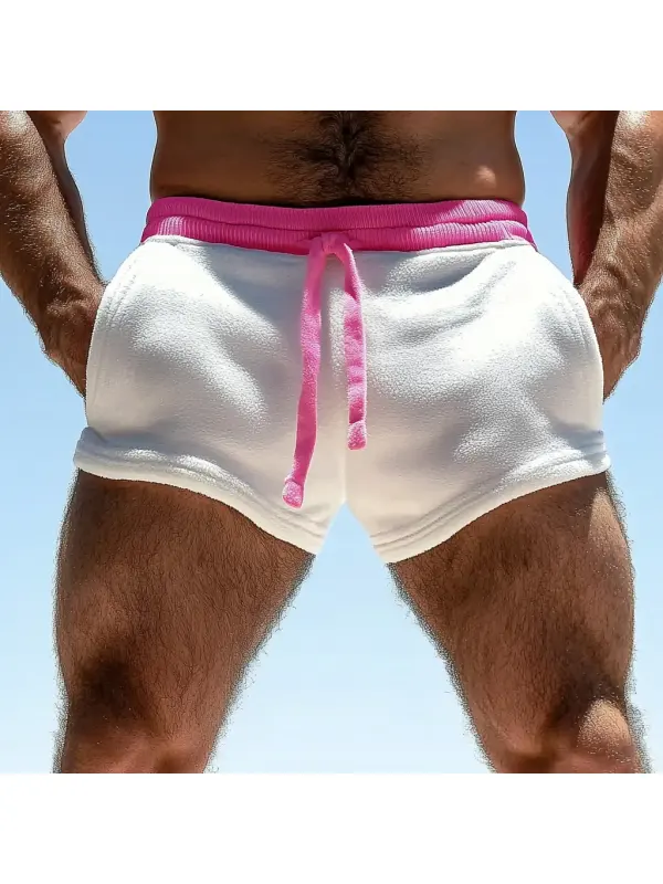 Men's Comfortable Terry Cloth Shorts For Home Leisure And Fitness Shorts - Ootdmw.com 