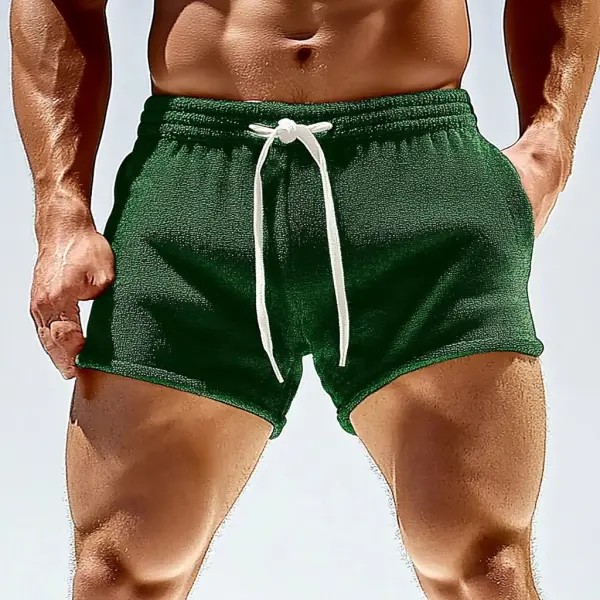 Men's Comfortable Terry Cloth Shorts For Home Leisure And Fitness Shorts - Ootdyouth.com 