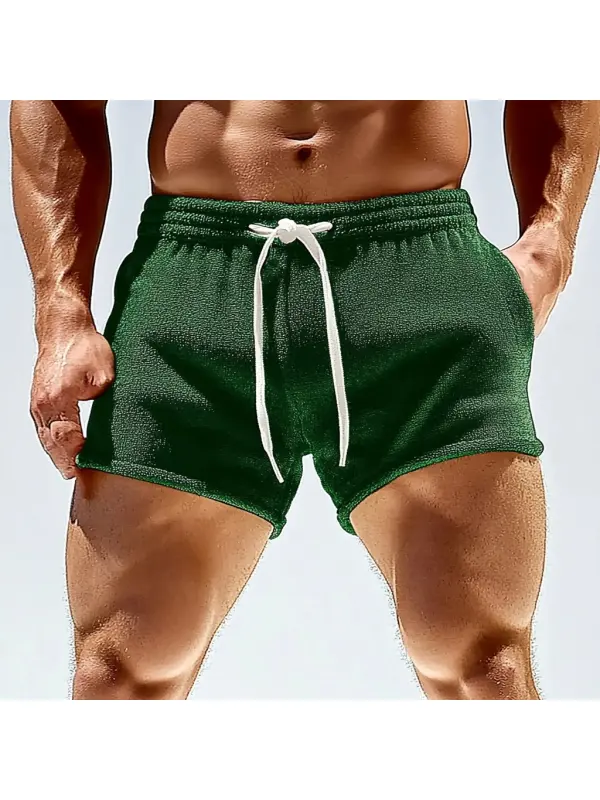 Men's Comfortable Terry Cloth Shorts For Home Leisure And Fitness Shorts - Anrider.com 