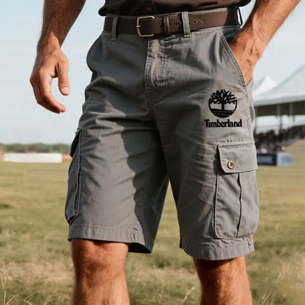 Men's Vintage Tree Print Multi-Pocket Walkshort Cargo Shorts Outdoor Boardshorts - Ootdyouth.com 