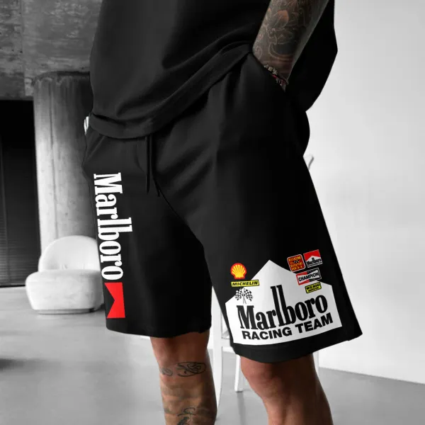 Racing Print Sweatpants Shorts Formula One Shorts Fitness Sports Outdoor Shorts - Spiretime.com 