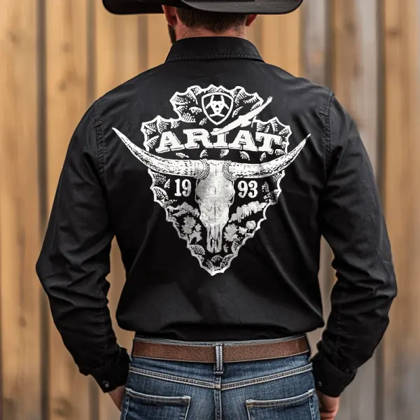 2023 Classic Western-Inspired Button-Up Shirt For Men - Ootdyouth.com 