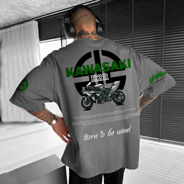 Men's 2025 New Style Motorcycle Loose T-shirt - Spiretime.com 