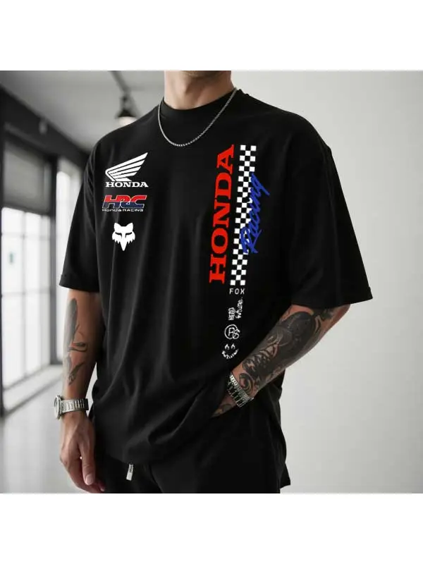 Men's 2025 Motorcycle Loose Casual T-Shirt - Ootdmw.com 