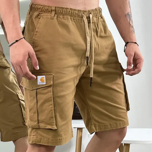 Men's Cargo Shorts With Adjustable Drawstring And Large Utility Pockets - Wayrates.com 
