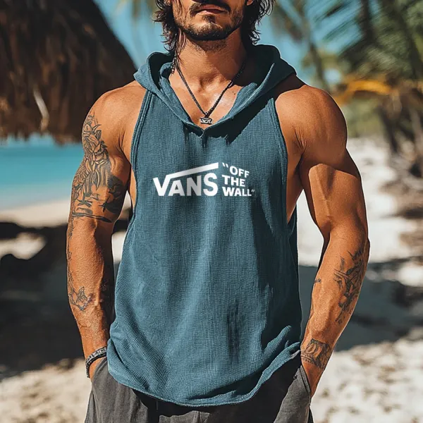 Fashion Vacation Lettering Printed Hooded Vest - Wayrates.com 
