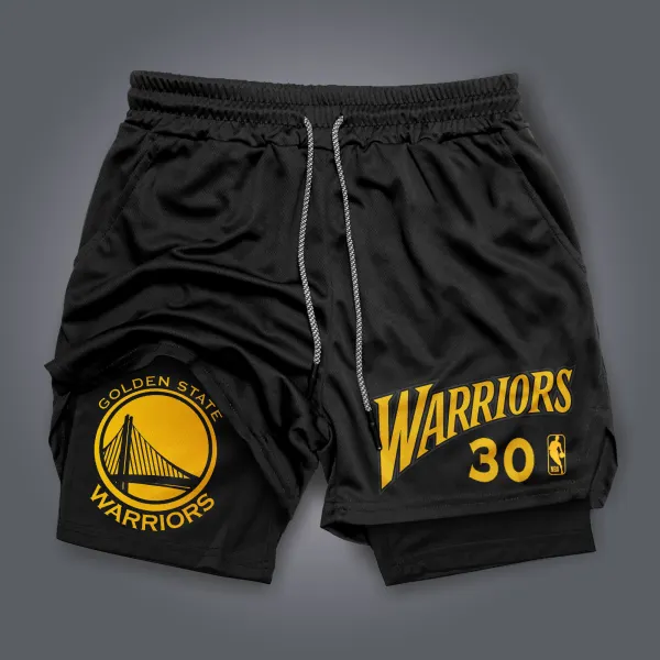 Men's Casual Basketball Print Double Mesh Sports Shorts Basketball Print Quick-drying Sports Shorts In San Francisco, Ca - Ootdyouth.com 