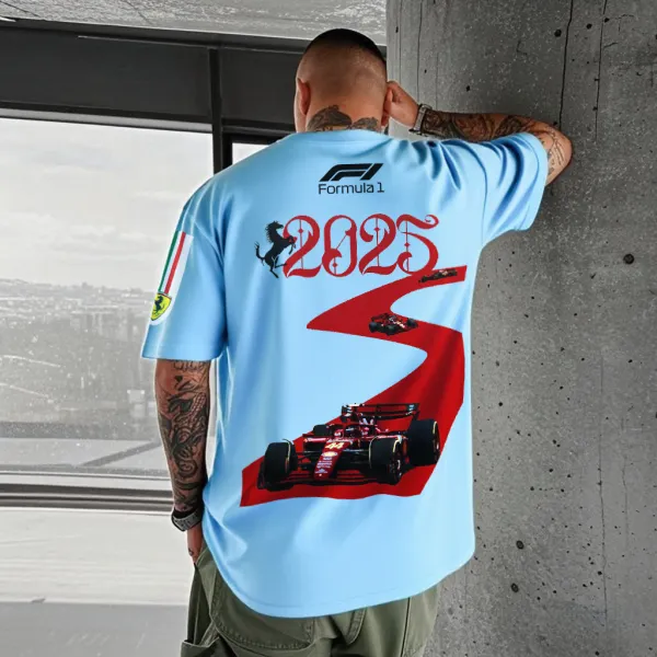 Racing Car Graphic T-Shirt For Men - Perfect For Motorsport Enthusiasts - Ootdyouth.com 
