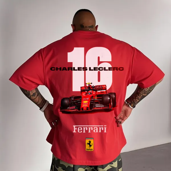 Racing Graphic Oversized T-shirt - Ootdyouth.com 