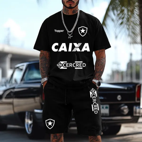 Fashion Street Football Print Set - Ootdyouth.com 