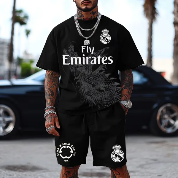 Fashionable Football Print Oversized Suit - Ootdyouth.com 