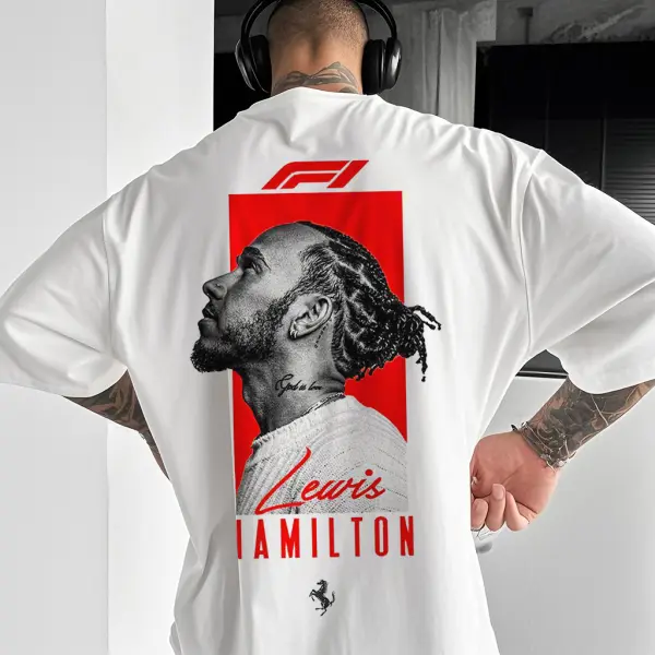 Stylish Oversized T-Shirt Racing Car Graphic T-Shirt - Perfect For Motorsport Enthusiasts - Ootdyouth.com 
